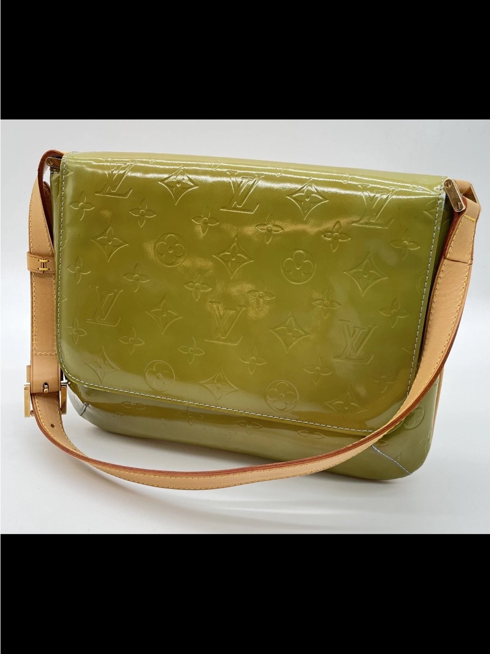 Louis Vuitton Olive Green Vernis Thompson street - Picture 2 of 16